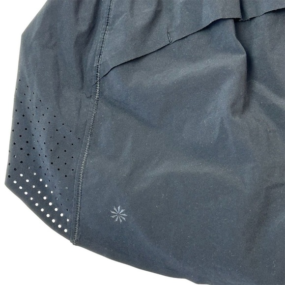 Athleta Women's Black Running Shorts Size M Elastic Waist Vented Sides - Picture 4 of 7